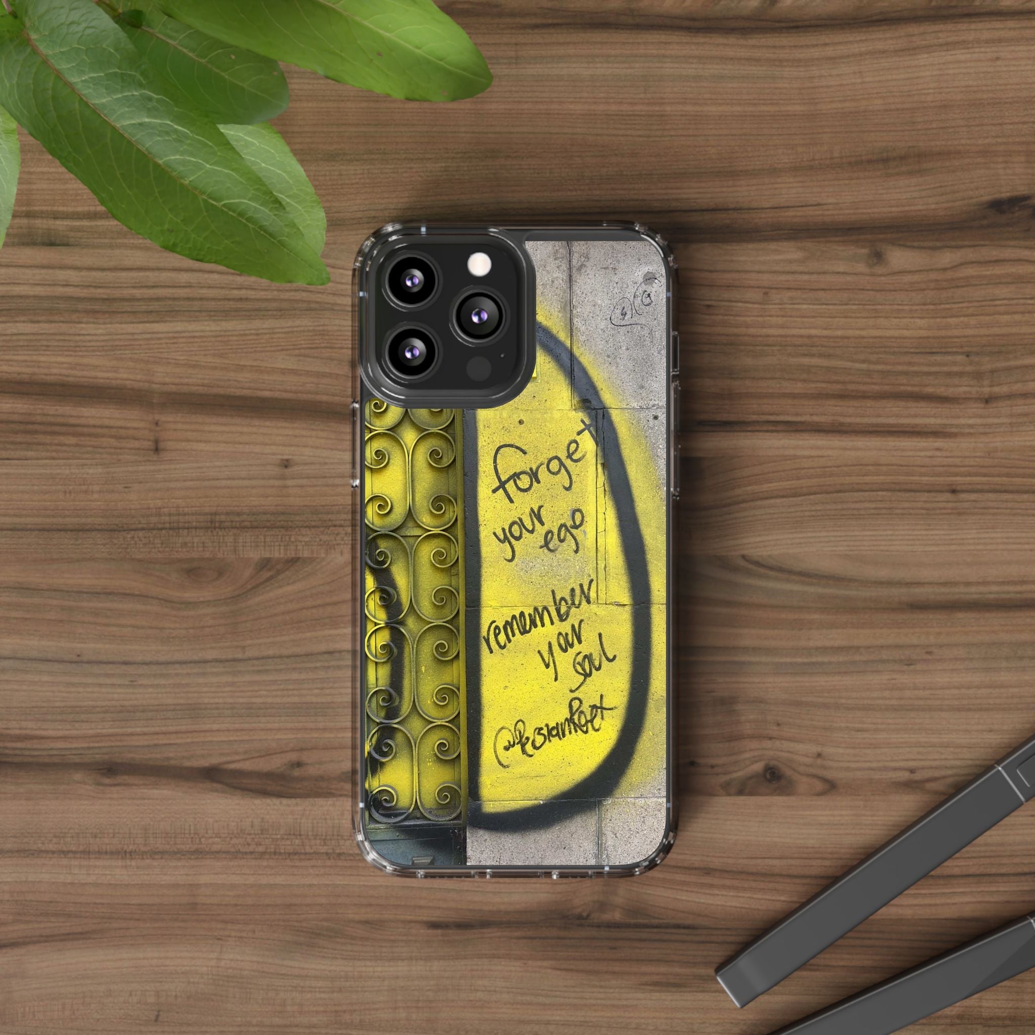 forget your ego, remember your soul graffiti phone case