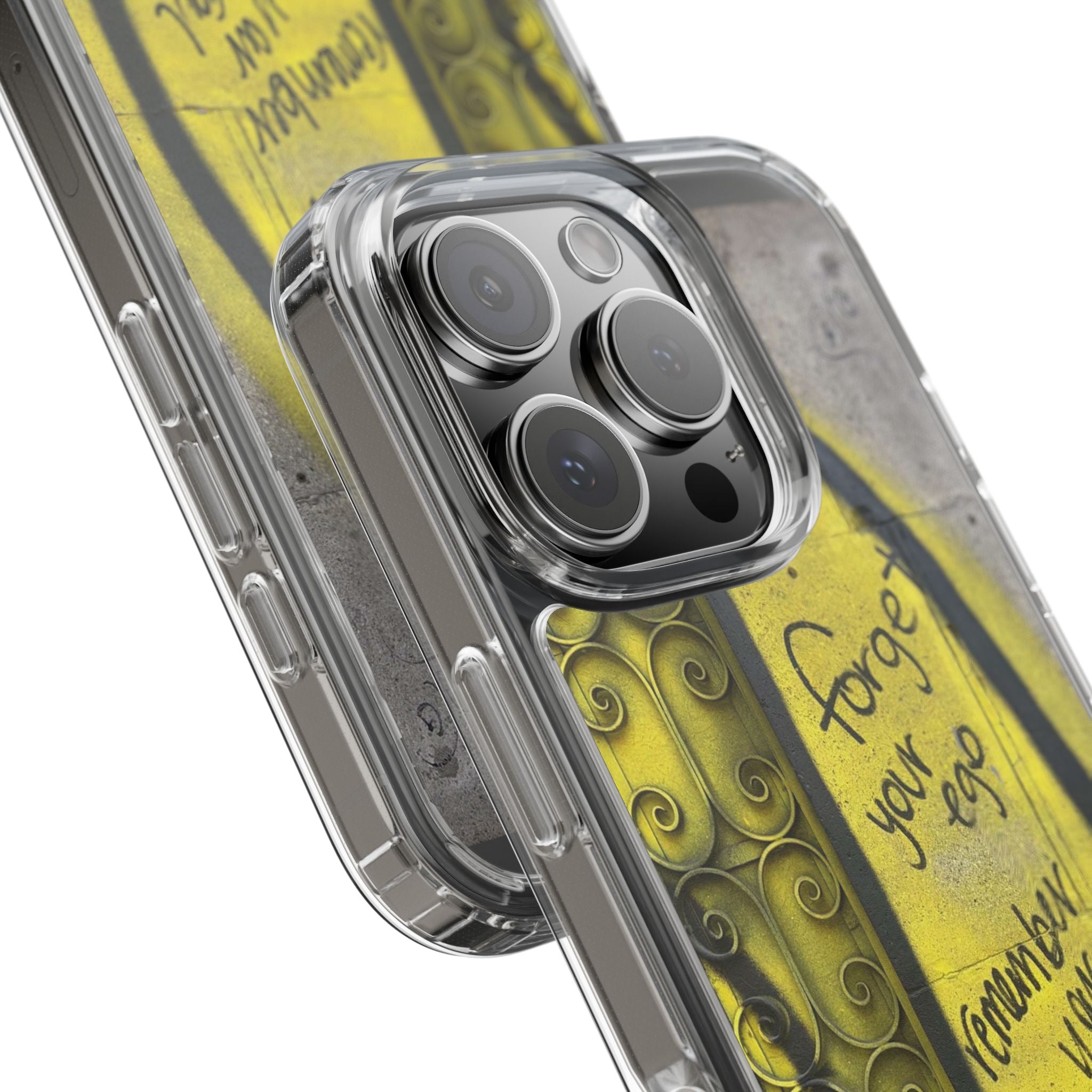 forget your ego, remember your soul graffiti phone case