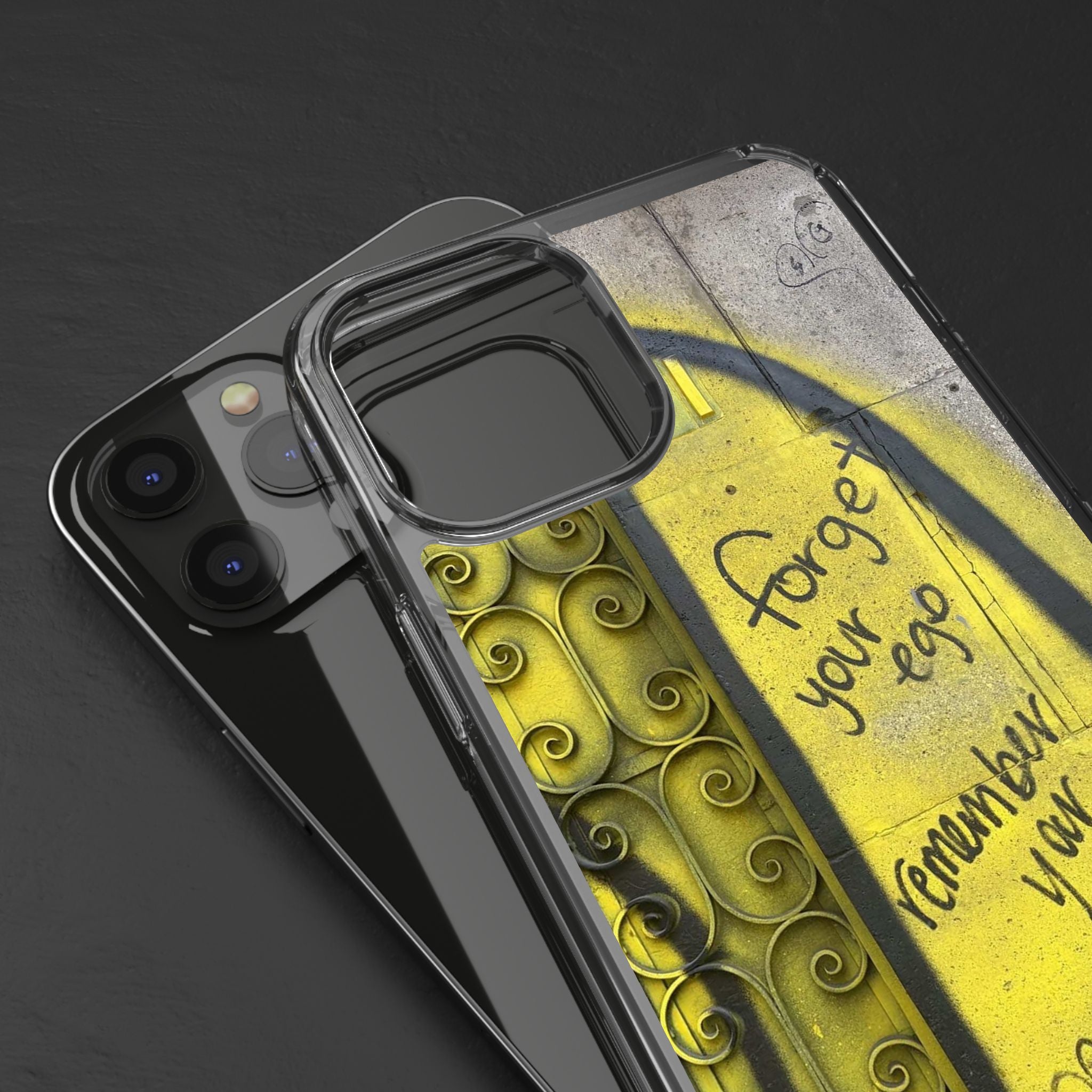forget your ego, remember your soul graffiti phone case