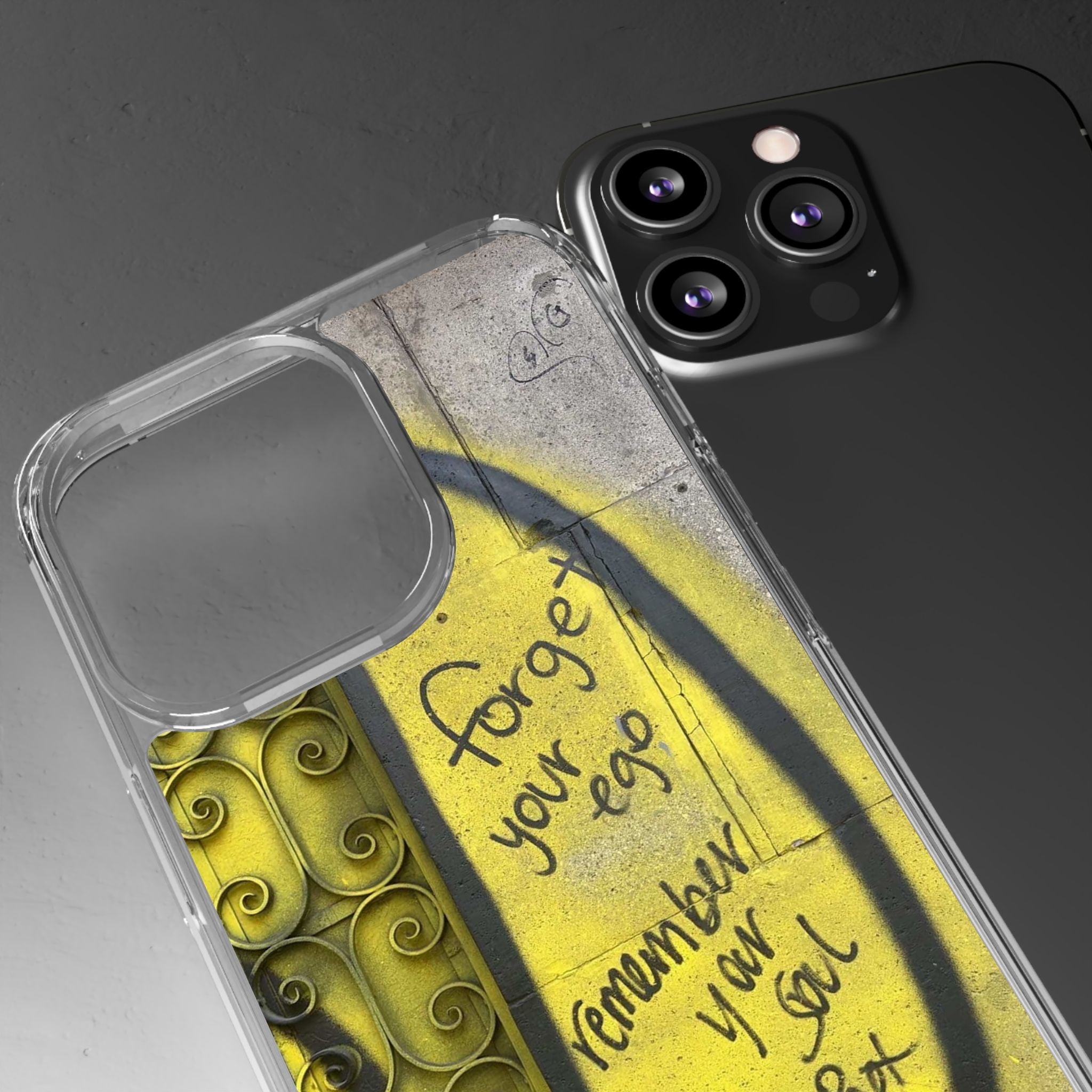 forget your ego, remember your soul graffiti phone case