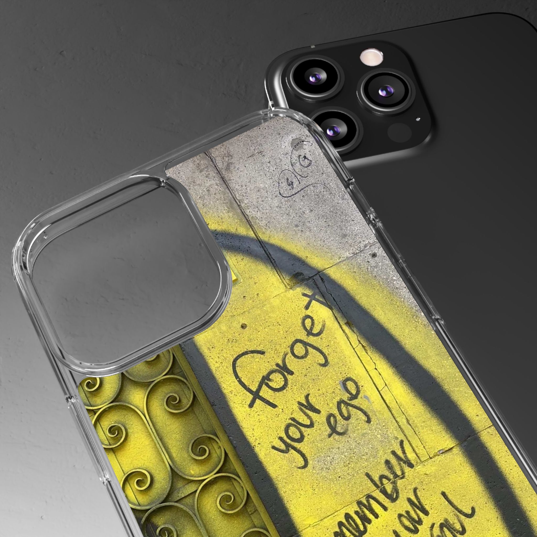 forget your ego, remember your soul graffiti phone case
