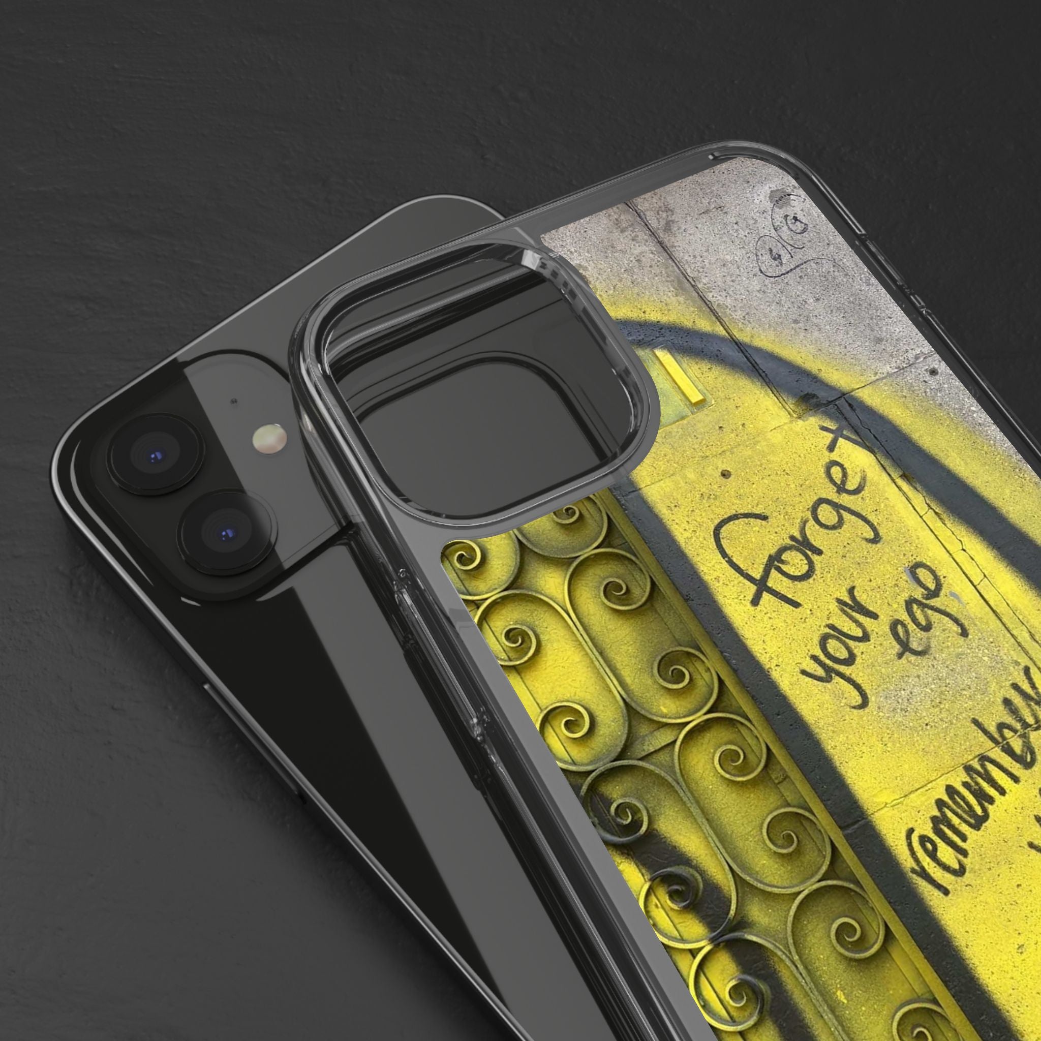 forget your ego, remember your soul graffiti phone case