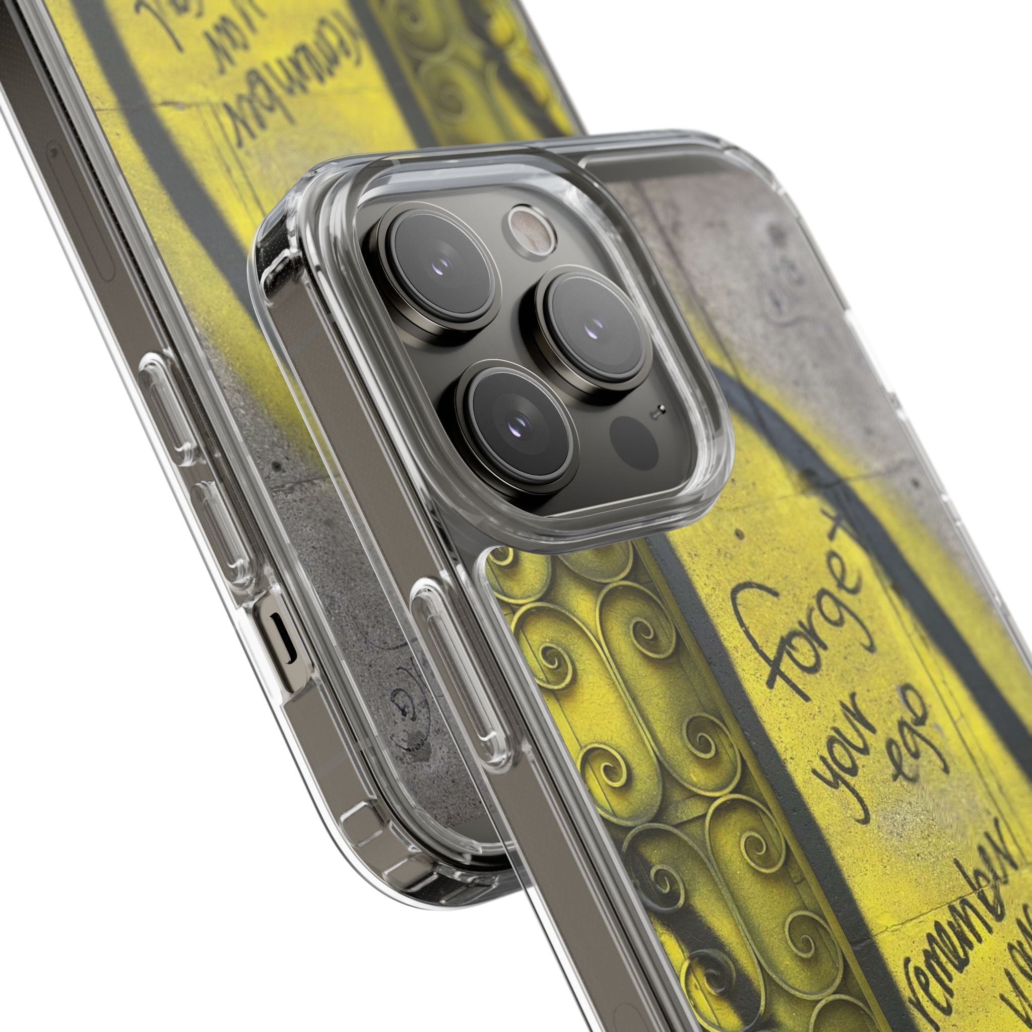 forget your ego, remember your soul graffiti phone case