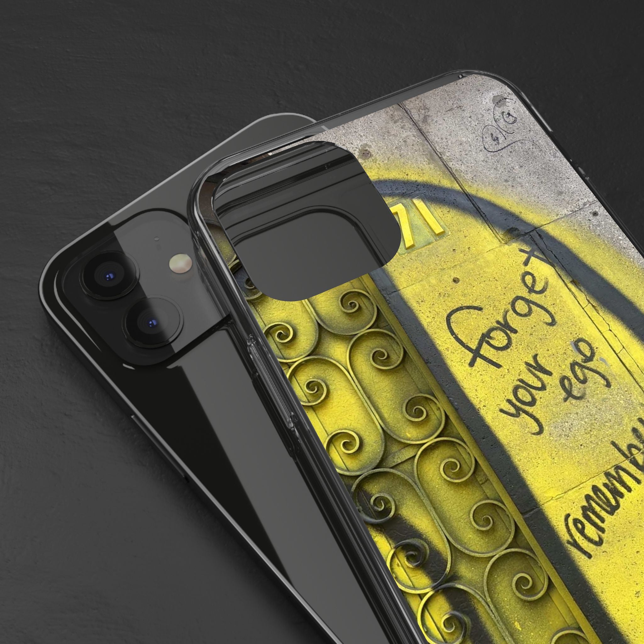 forget your ego, remember your soul graffiti phone case