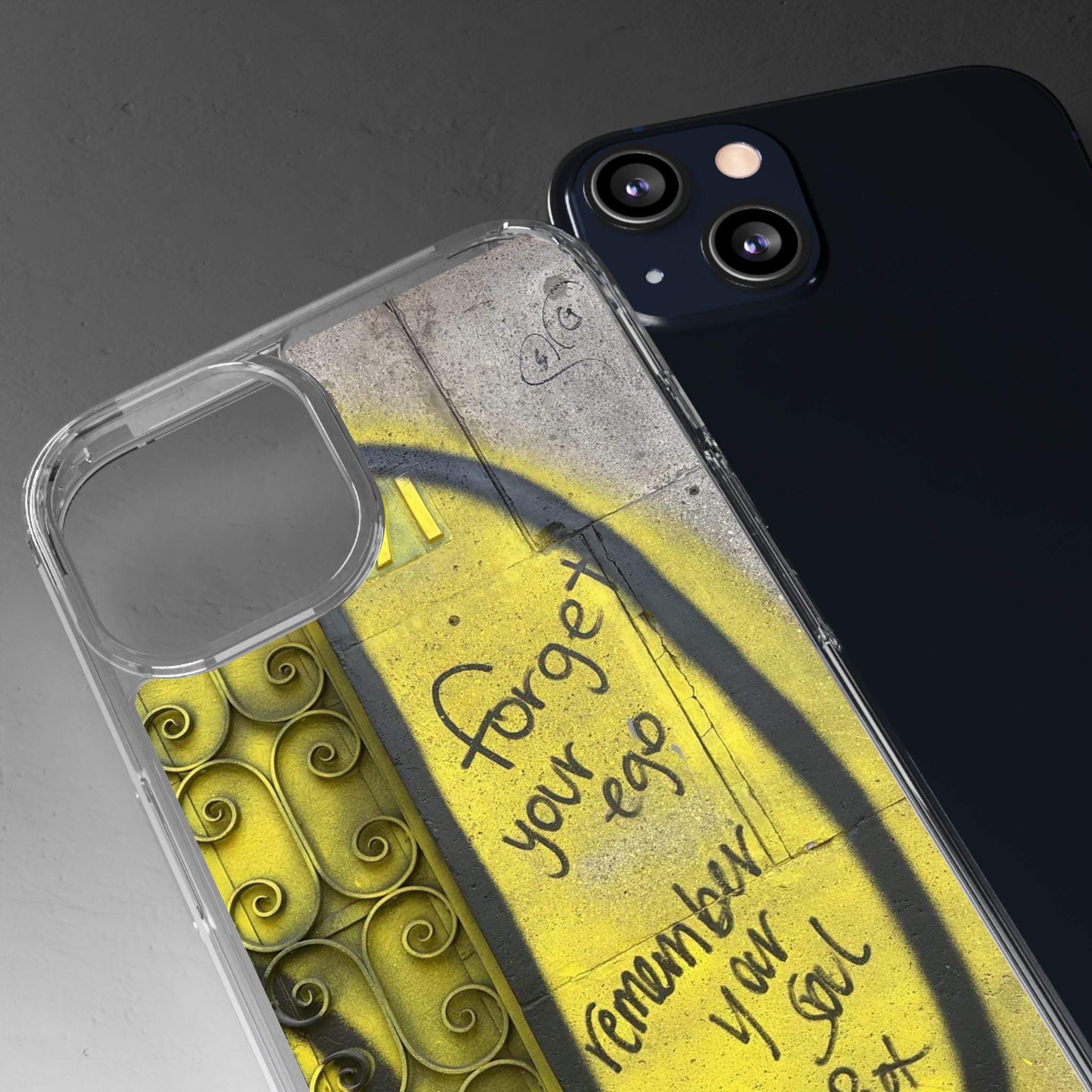 forget your ego, remember your soul graffiti phone case