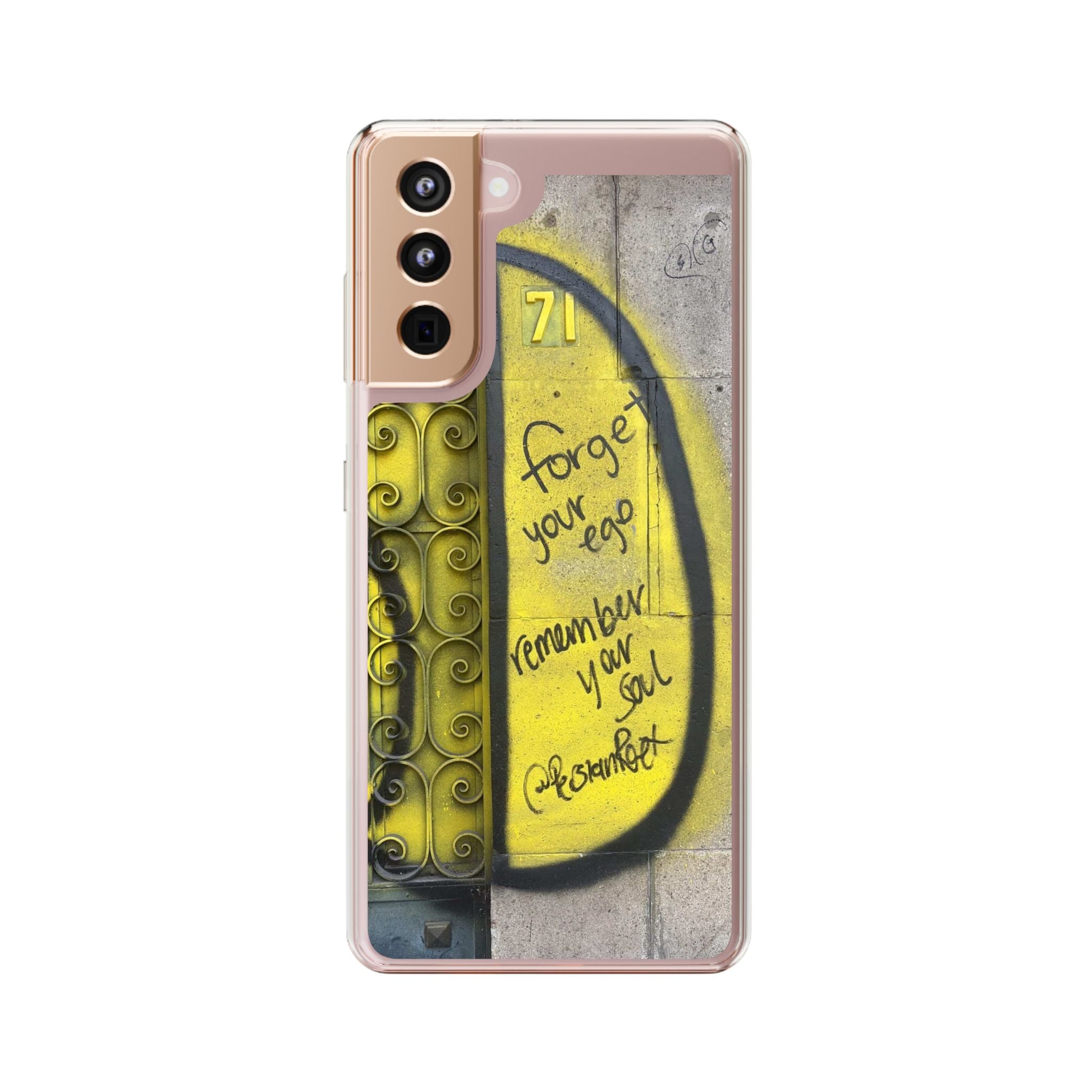 forget your ego, remember your soul graffiti phone case