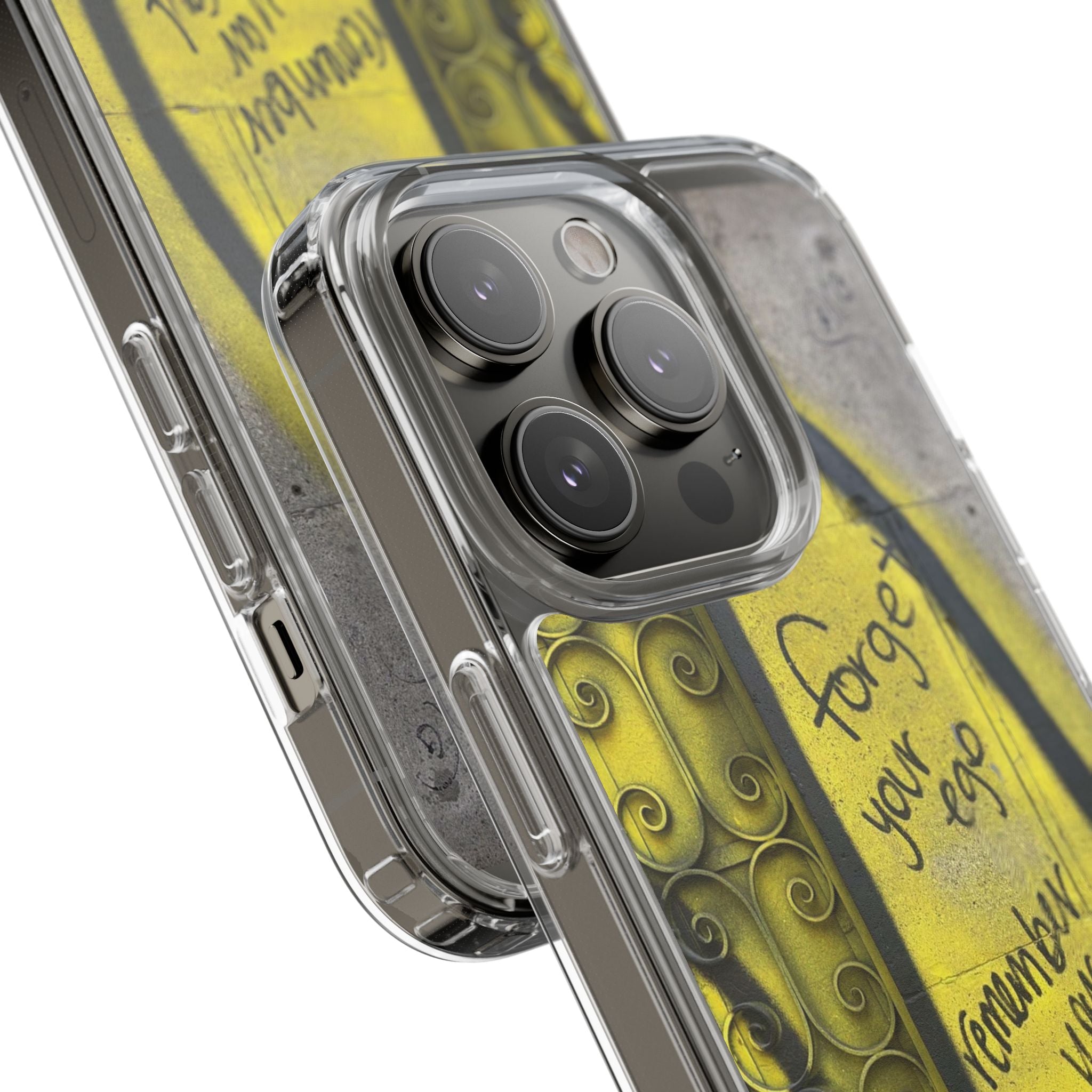 forget your ego, remember your soul graffiti phone case