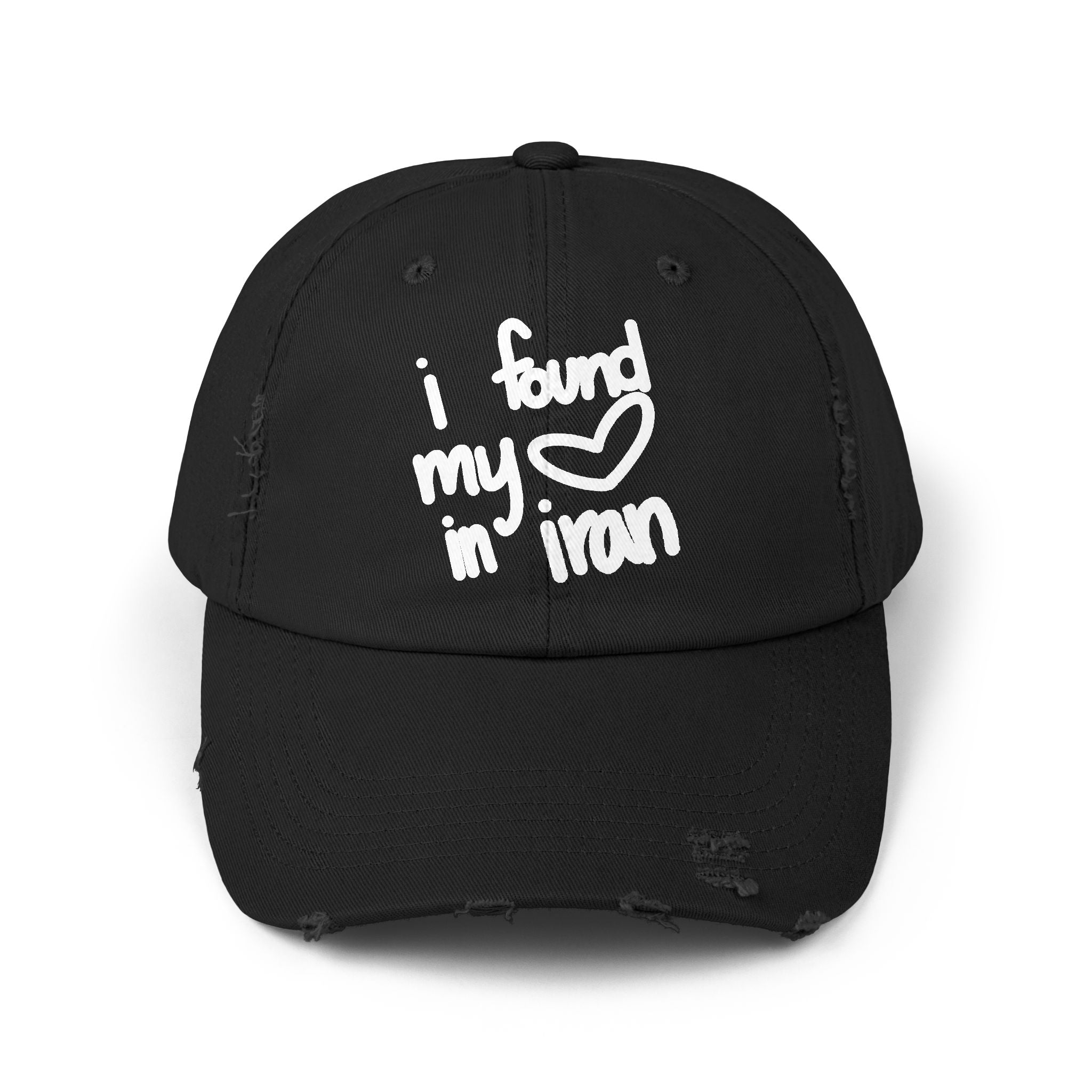 i found my heart in iran unisex distressed cap