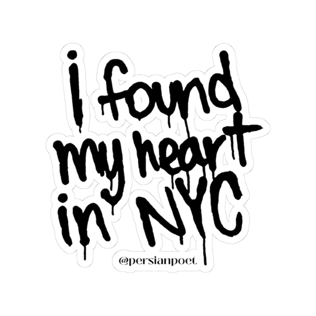 i found my heart in nyc sticker