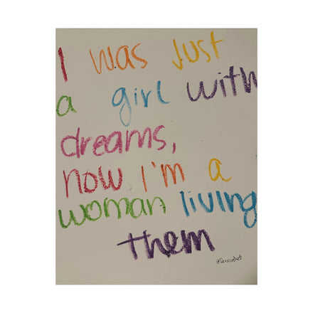 i was just a girl with dreams print 11 x 14
