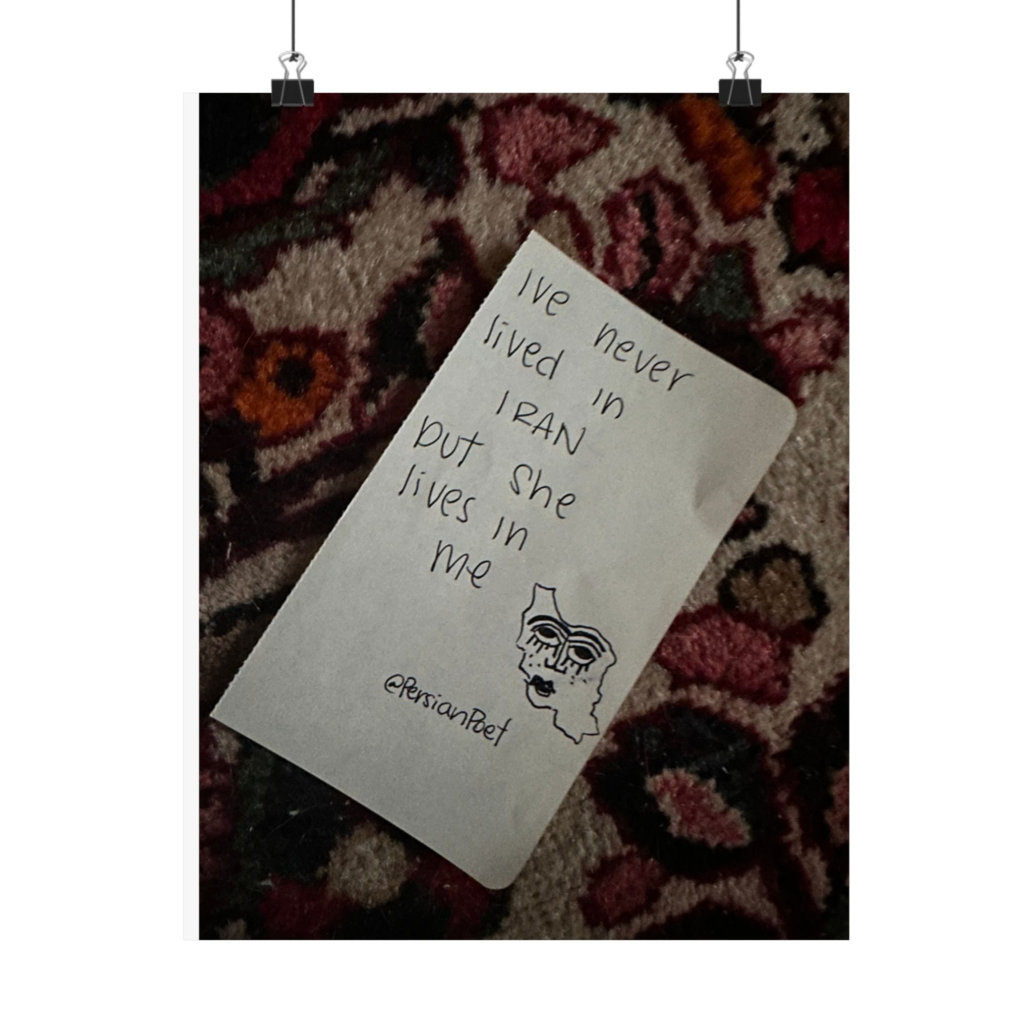 iran lives in me print 11 x 14