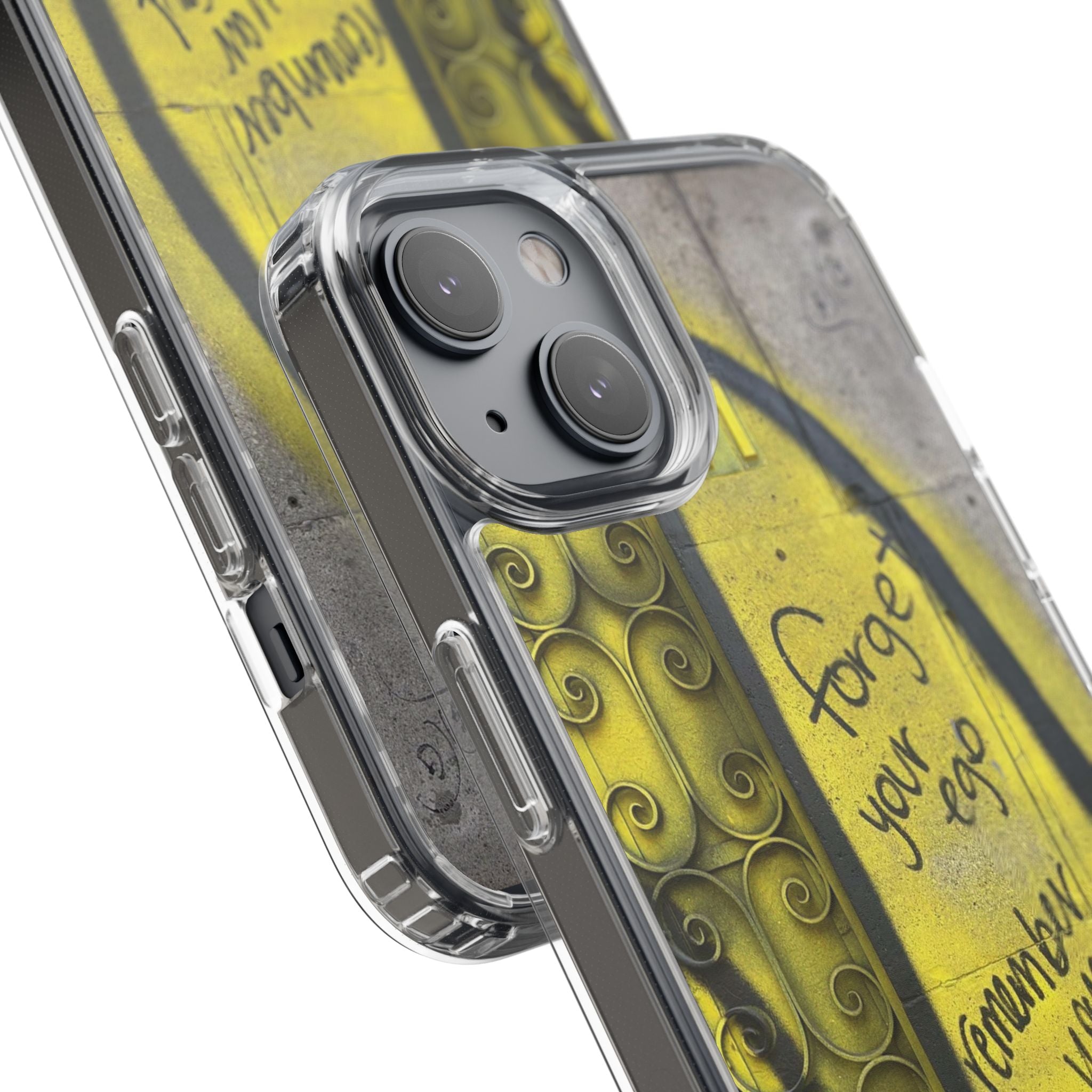 forget your ego, remember your soul graffiti phone case