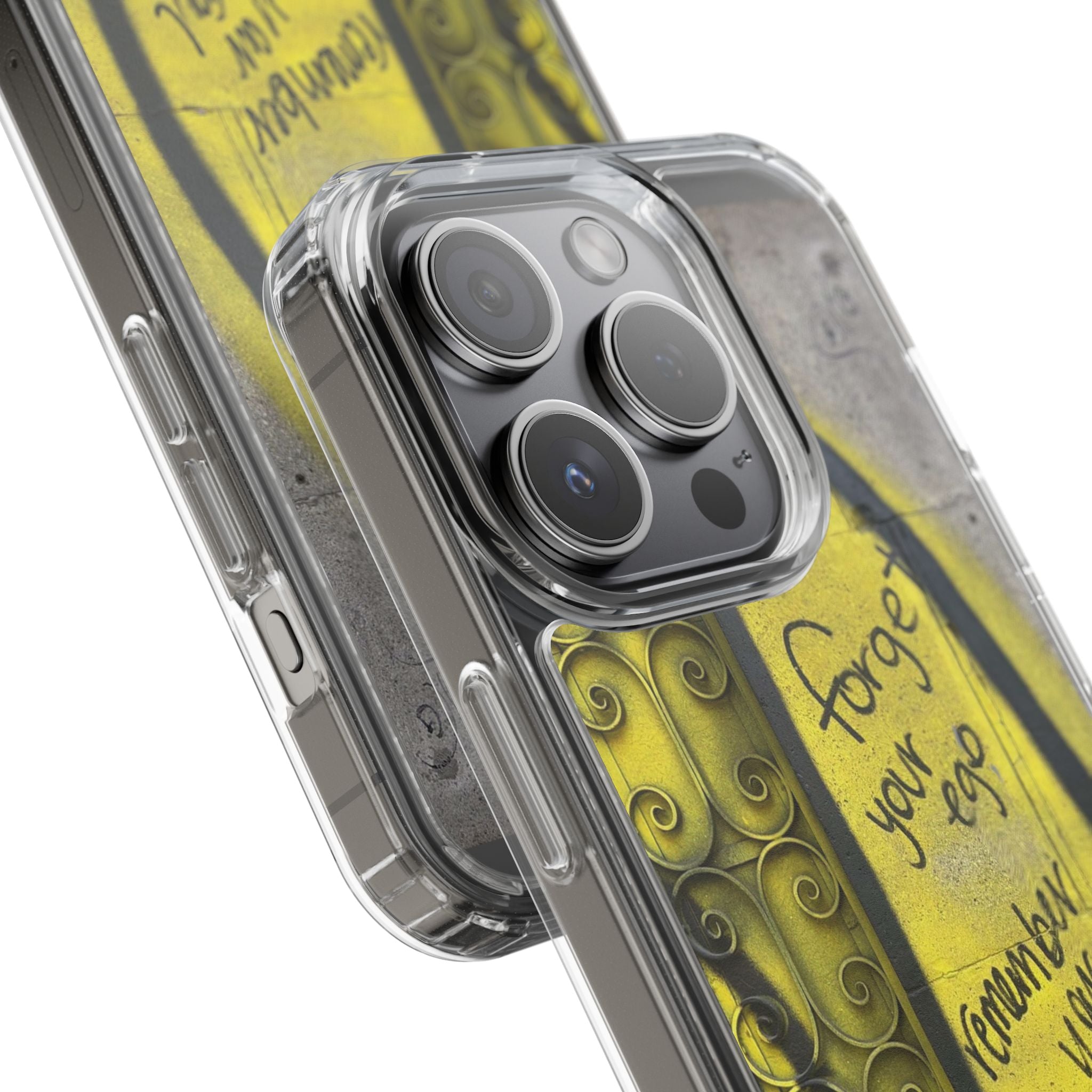 forget your ego, remember your soul graffiti phone case