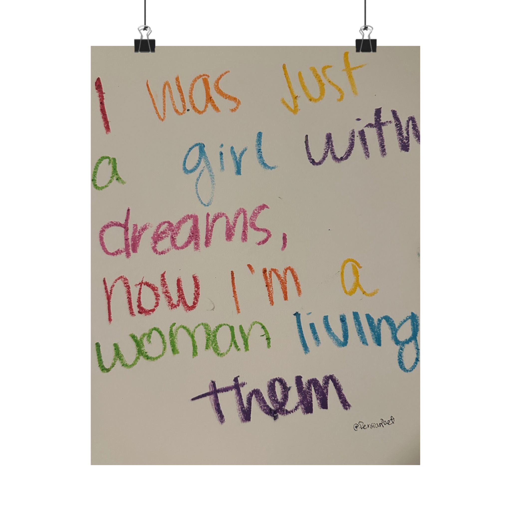 i was just a girl with dreams print 11 x 14