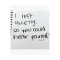 i left quietly satin print 11x14