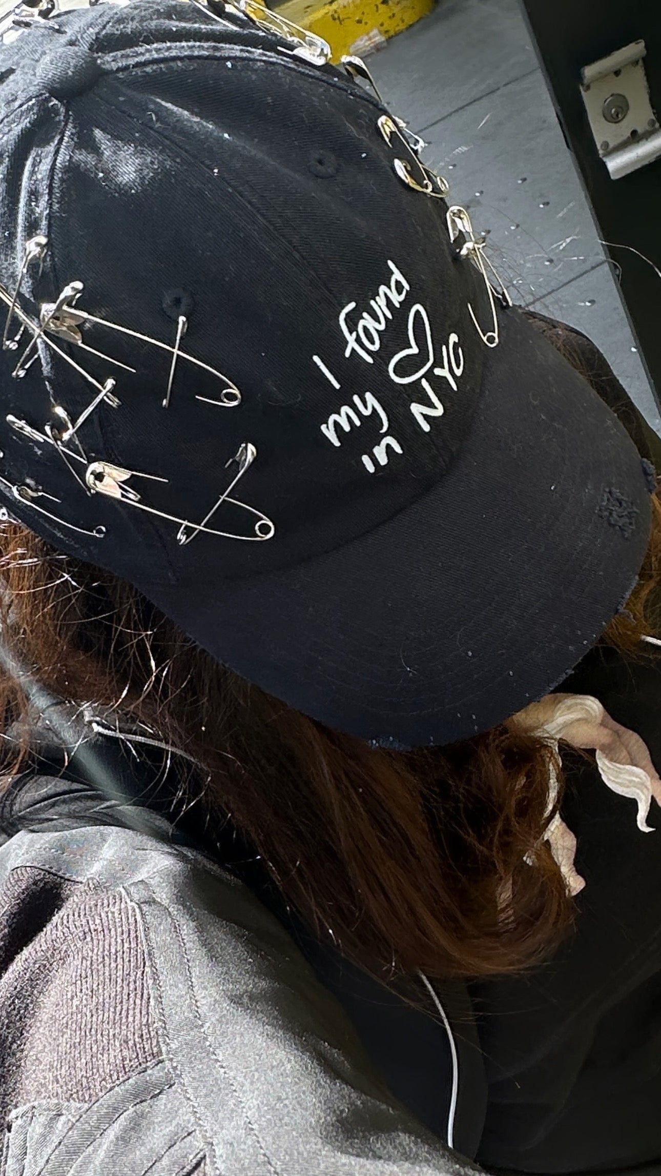 I found my heart in nyc limited edition hand-pinned & distressed cap