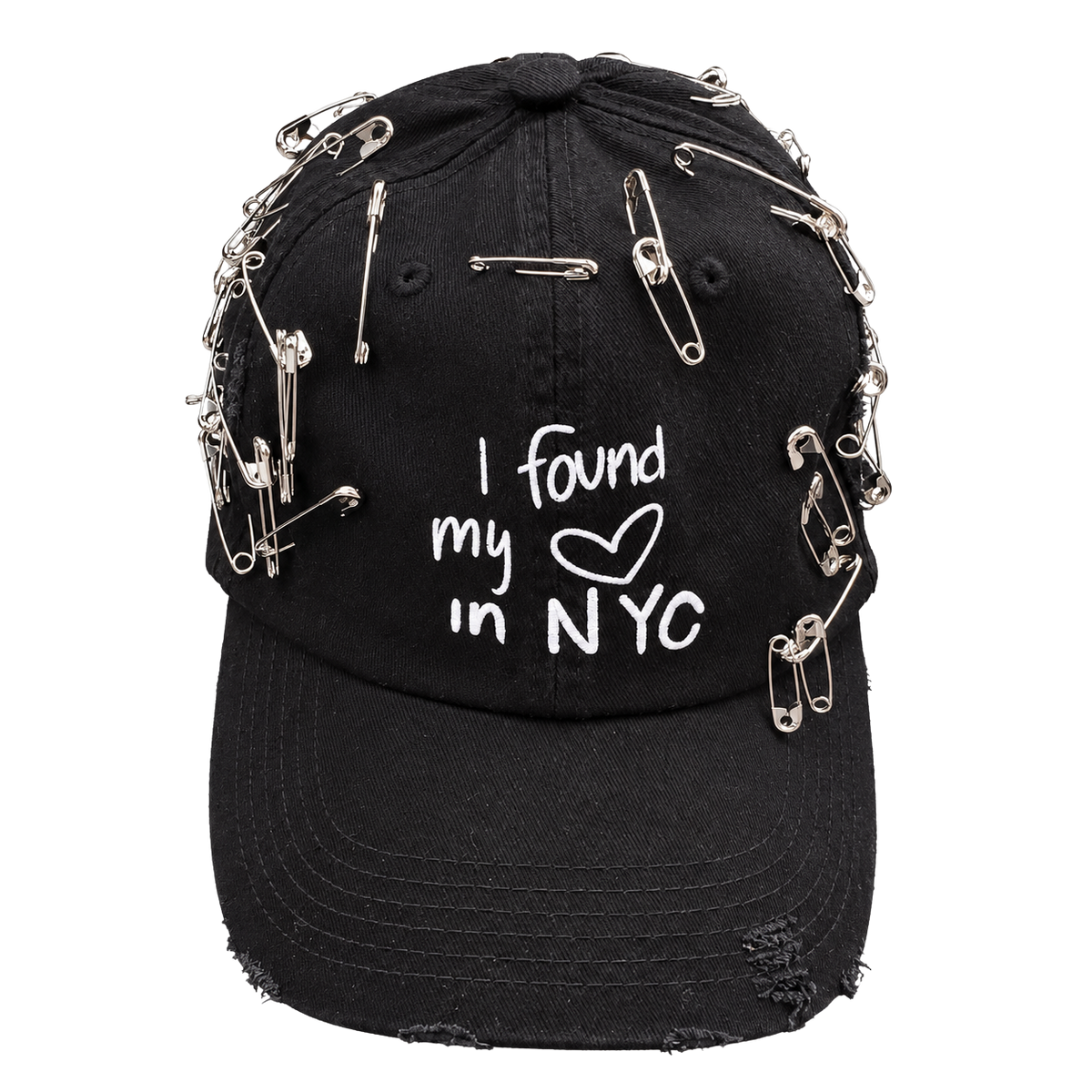 I found my heart in nyc limited edition hand-pinned & distressed cap