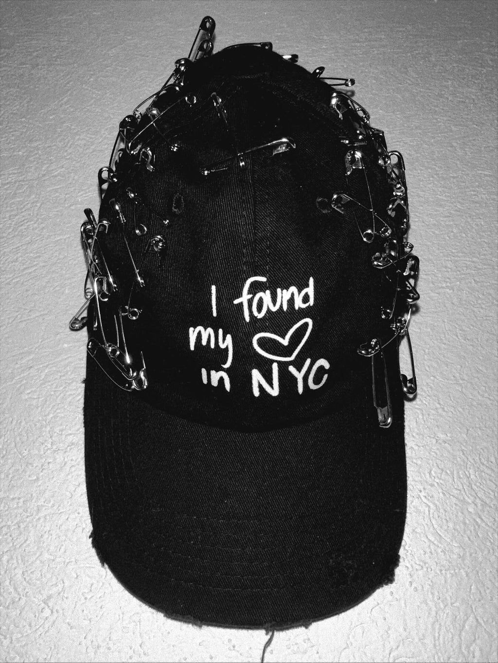 I found my heart in nyc limited edition hand-pinned & distressed cap
